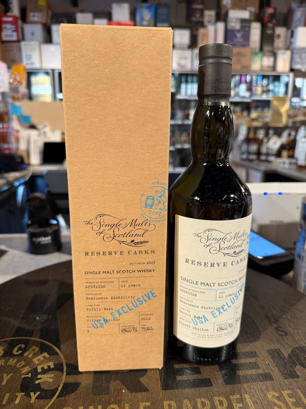 The Single Malts of Scotland - Reserve Caask Benrinnes Distillery 11 Year 48% Alc 750ml - Hi Proof - Benrinnes