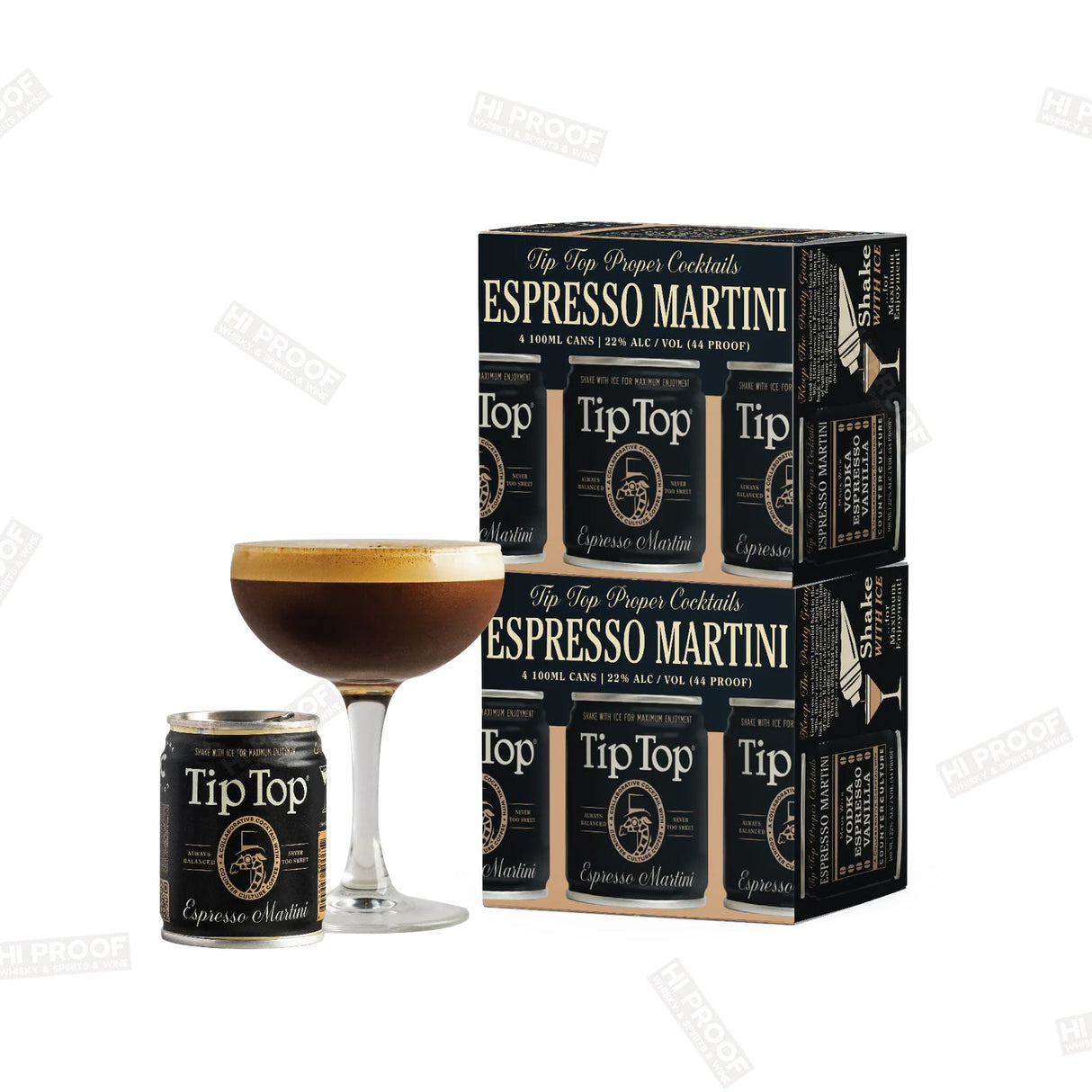 Tip Top Espresso Martini 100ml x 4can - Hi Proof - Tip top