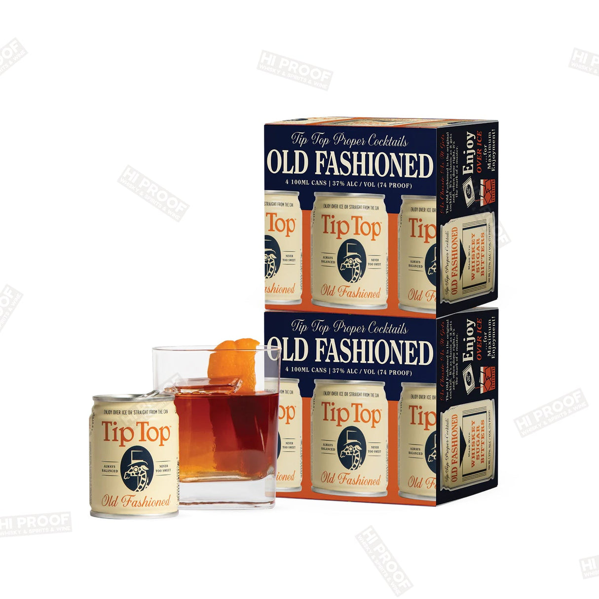 Tip Top Old Fashioned 100ml x 4can - Hi Proof - Tip top