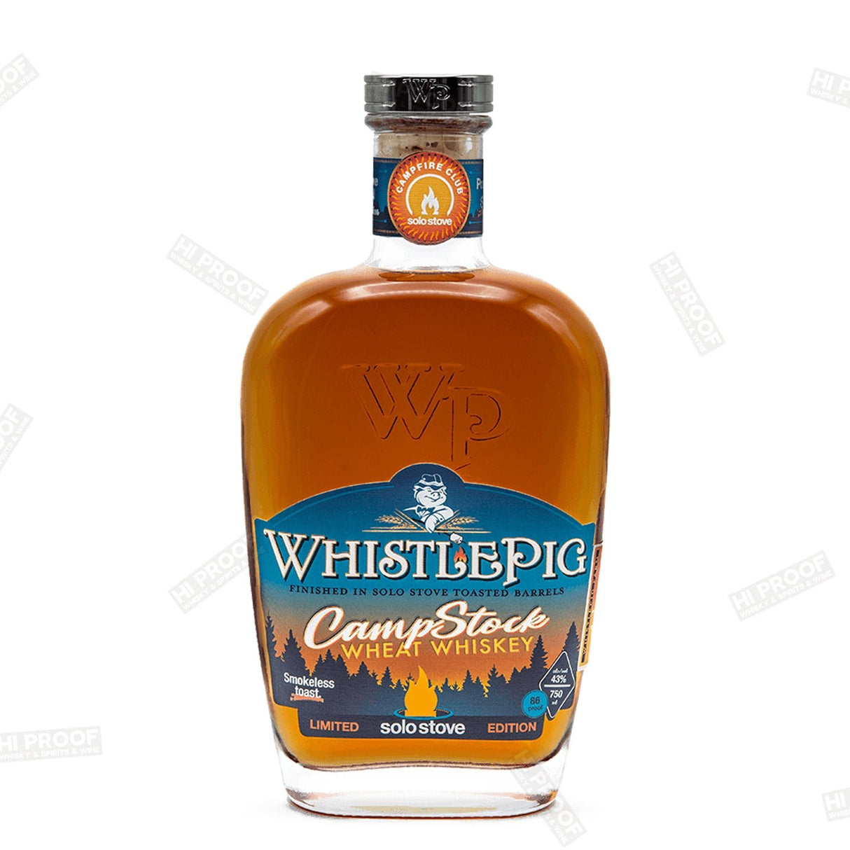 WHISTLEPIG CAMP STOCK LIMITED EDITION WHEAT WHISKEY SOLO STOVE 750ML - Hi Proof - WhistlePig