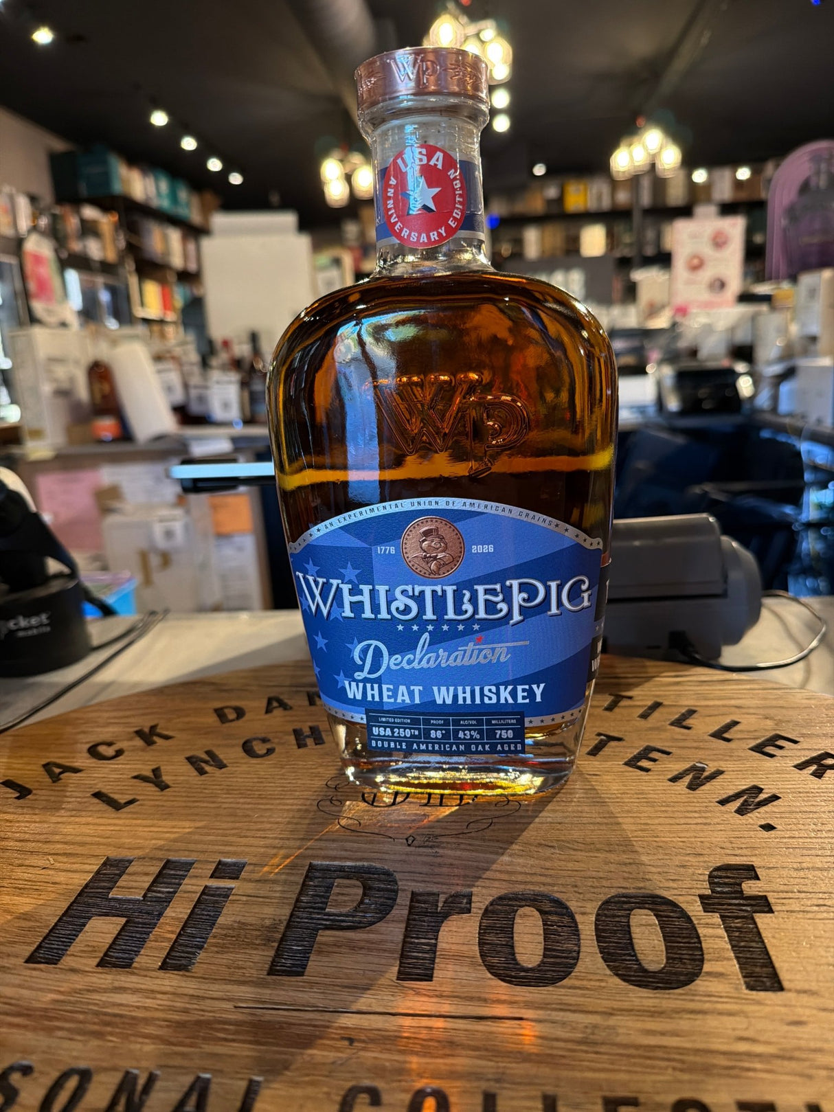 WhistlePig Declaration American Double Aged Wheat Whiskey 750ml USA 250th Anniversary - Hi Proof - WhistlePig