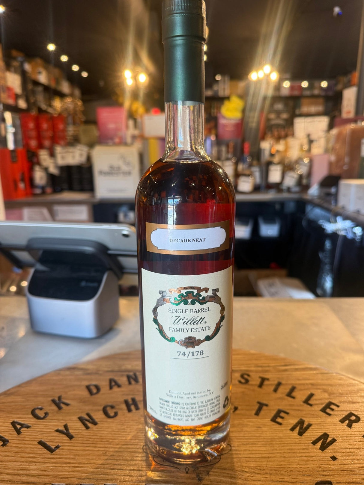 Willett Family Estate Rye 10 Year "Decade Neat" Barrel 1515 103.6 Proof 750mL - Hi Proof - Willett
