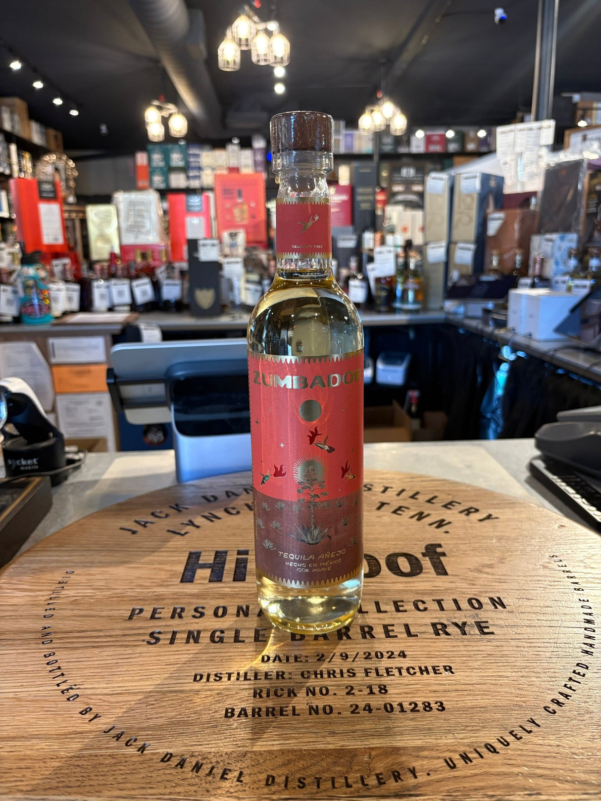 Zumbador Tequila Anejo 750mL - Hi Proof - Zumbador