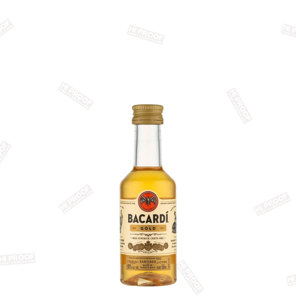 Bacardi Rum Gold 50ml - Hi Proof - Hi Proof