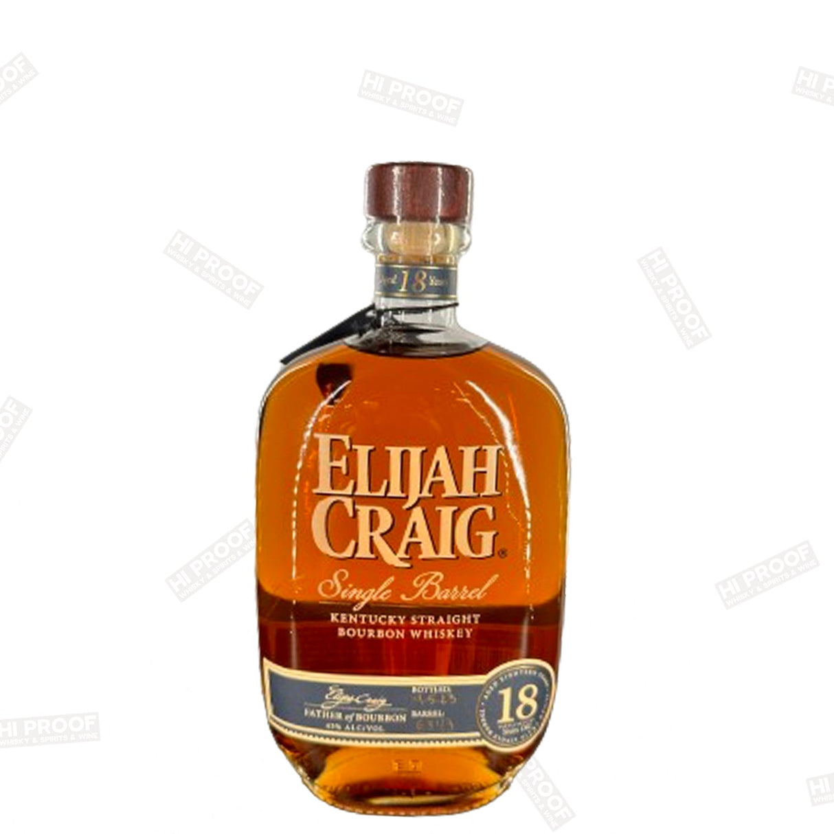 Elijah Craig Single Barrel 18 Year Old Kentucky Straight Bourbon Whiskey 750ml - Hi Proof - Elijah craig