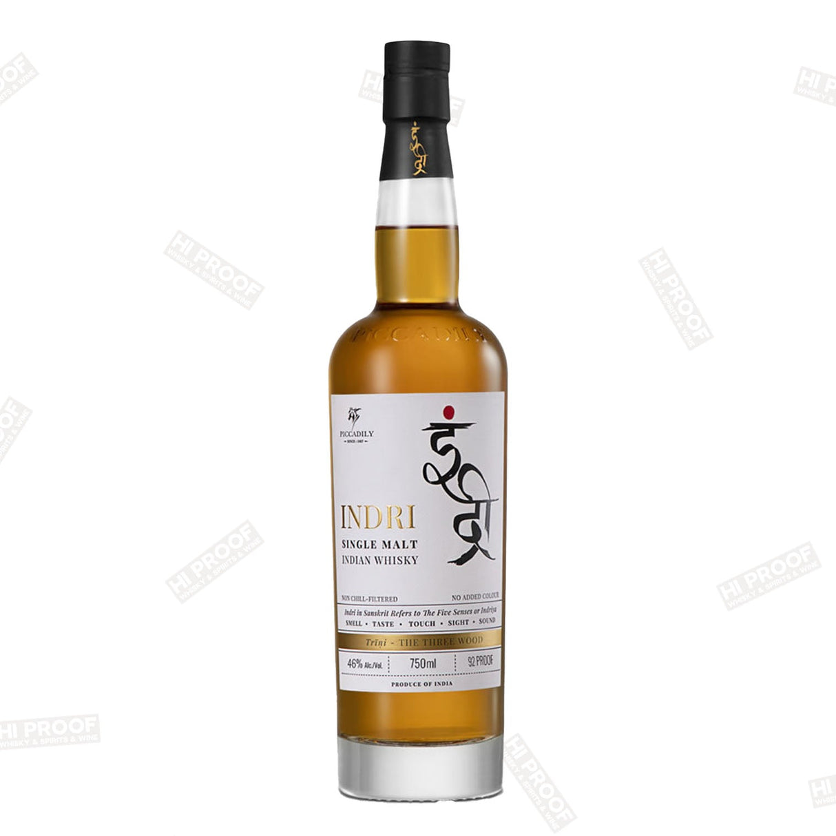 Indri Trini - The Three Wood Indian Single Malt Whisky - Hi Proof - Indri