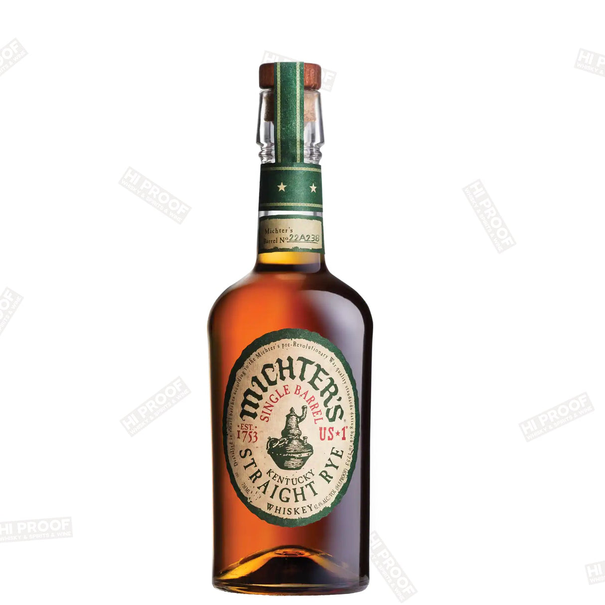 Michter’s Kentucky Straight Rye Whiskey Single Barrel US 1 84.8 Proof - Hi Proof - Michter’s