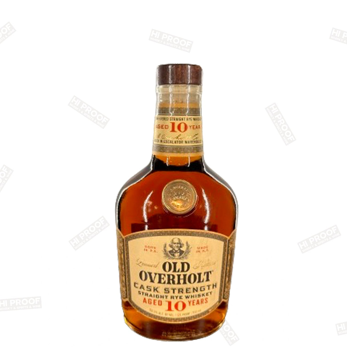 OLD OVERHOLT 10 YEAR CASK STRENGTH STRAIGHT RYE WHISKEY 750ML - Hi Proof - OLD OVERHOLT