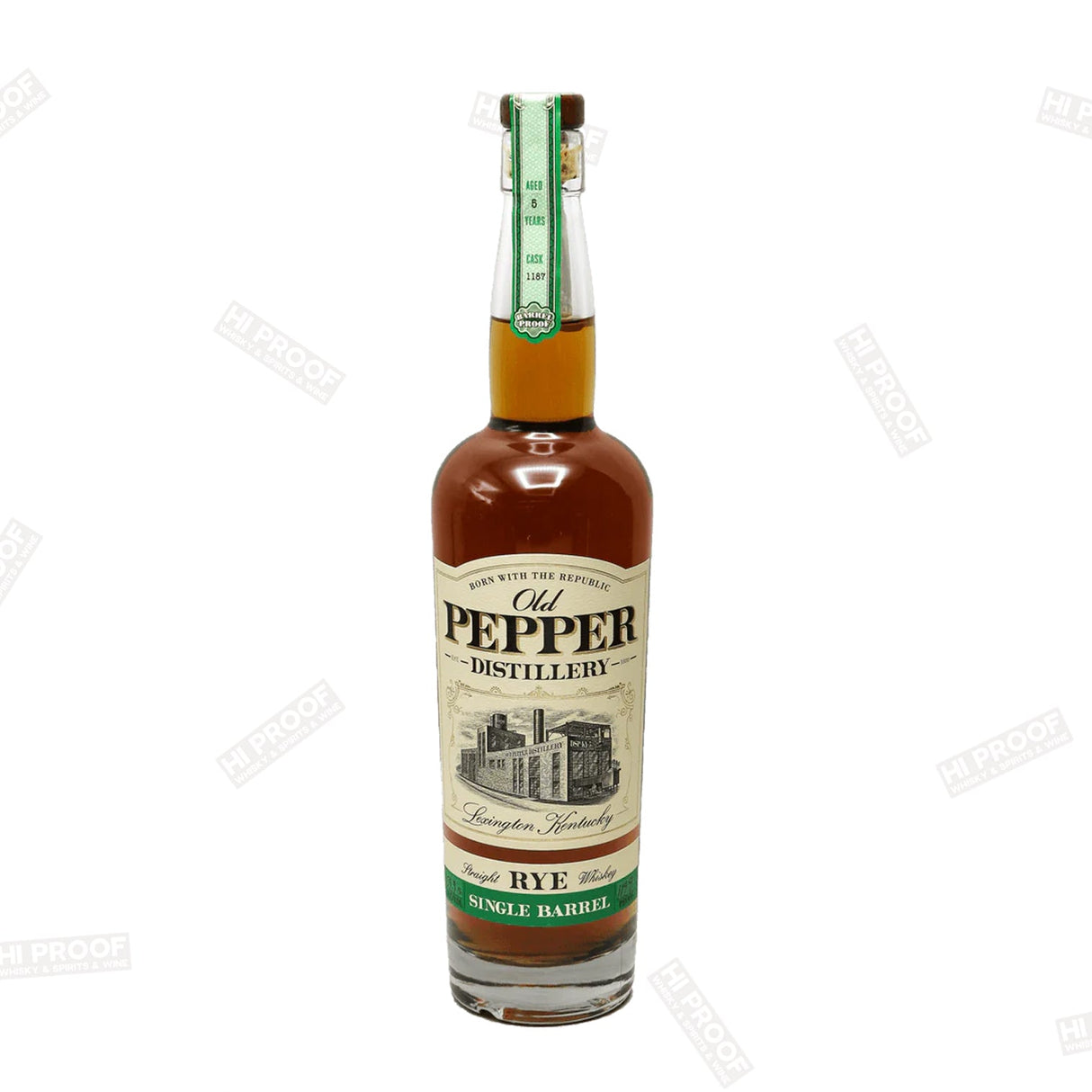 OLD PEPPER SINGLE BARREL RYE - 126.6 PROOF 750ml - Hi Proof - OLD PEPPER