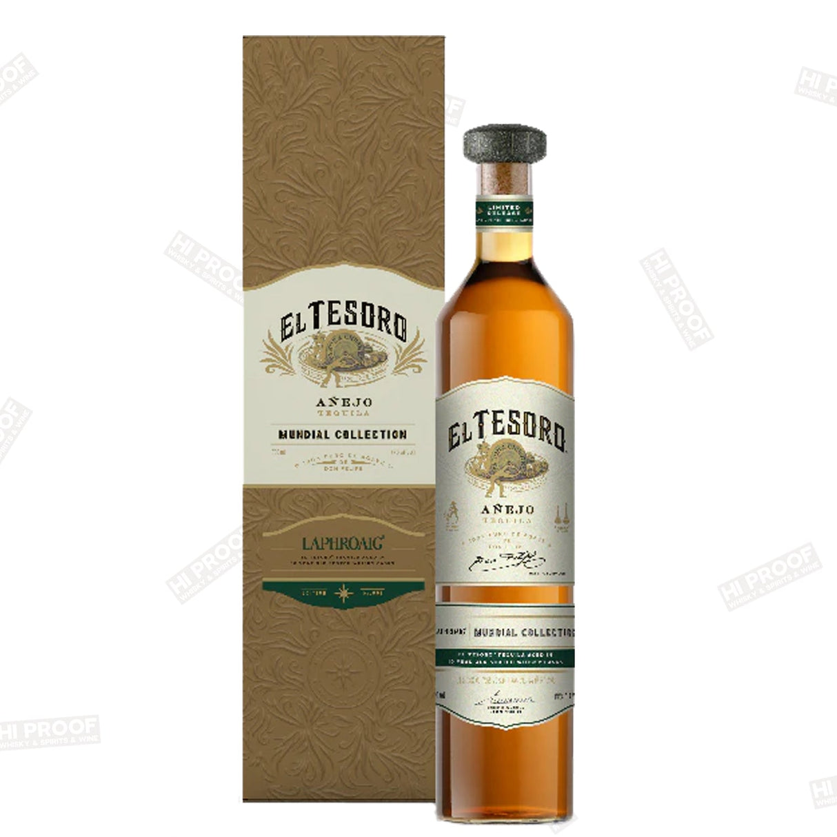 Tesoro Mundial Collection Laphroaig Cask Anejo Tequila 750ml - Hi Proof - El Tesoro