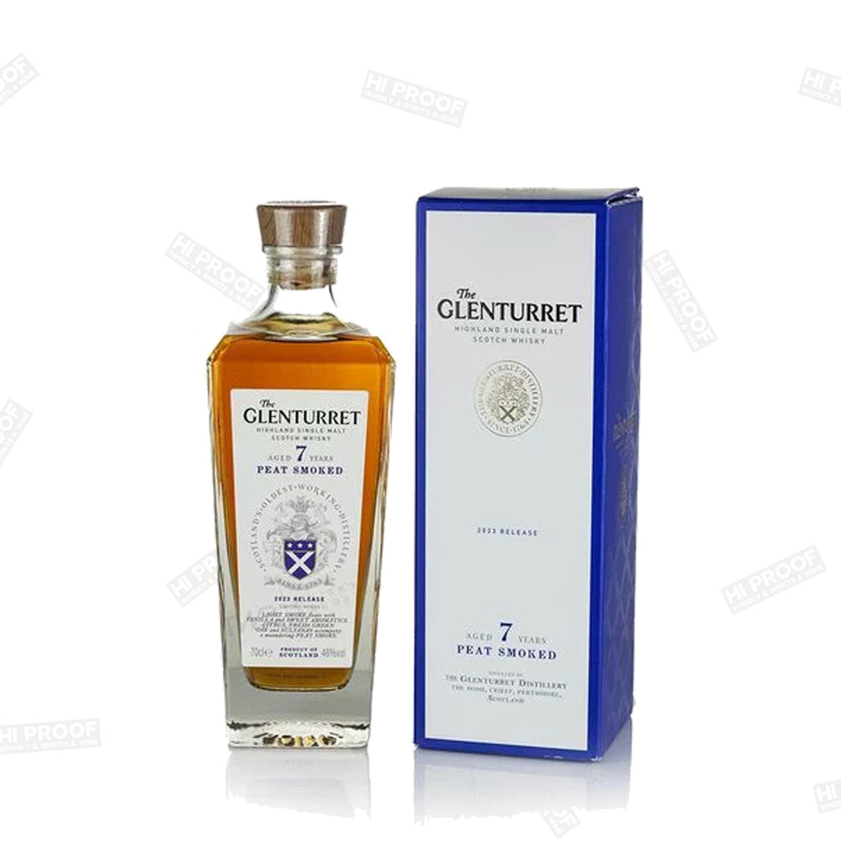 The Glenturret 7 Year Old Peat Smoked Single Malt Scotch Whiskey 750ml - Hi Proof - Glenturret