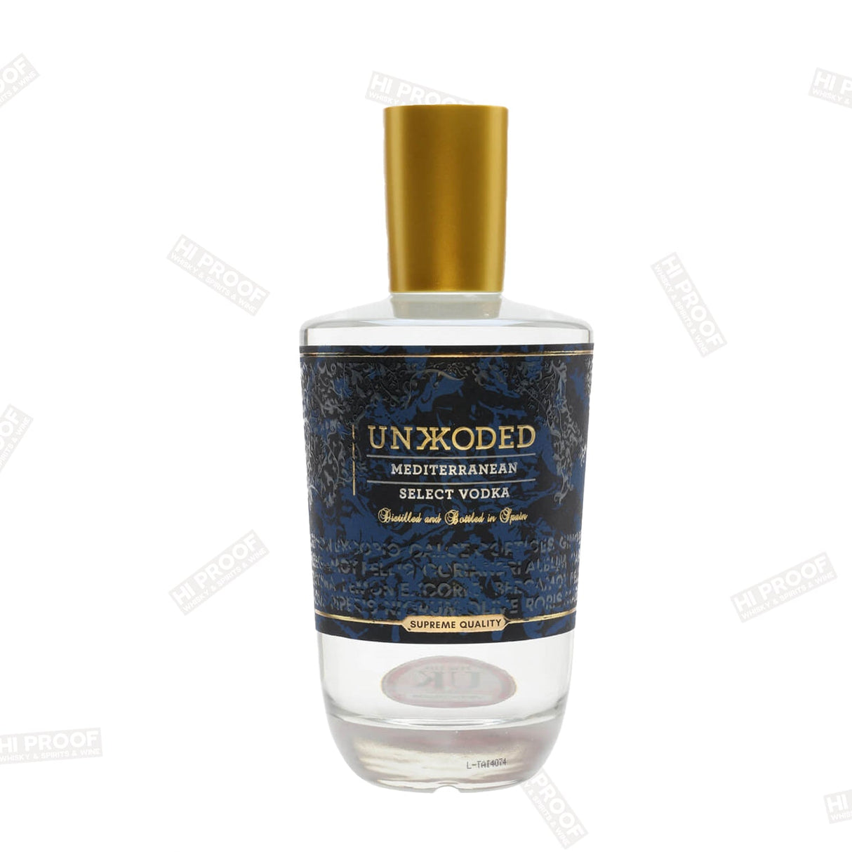 Unkkoded Mediterranean Vodka 750 ml - Hi Proof - Unkkoded