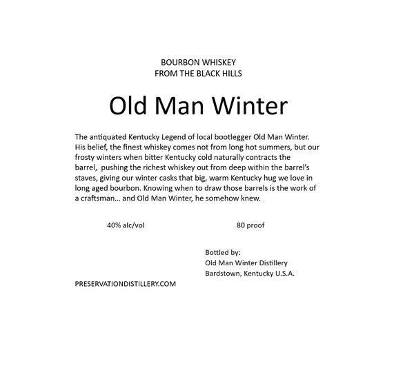 OLD MAN WINTER label