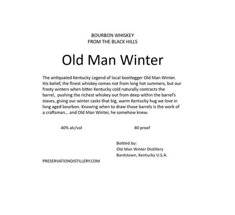 OLD MAN WINTER label