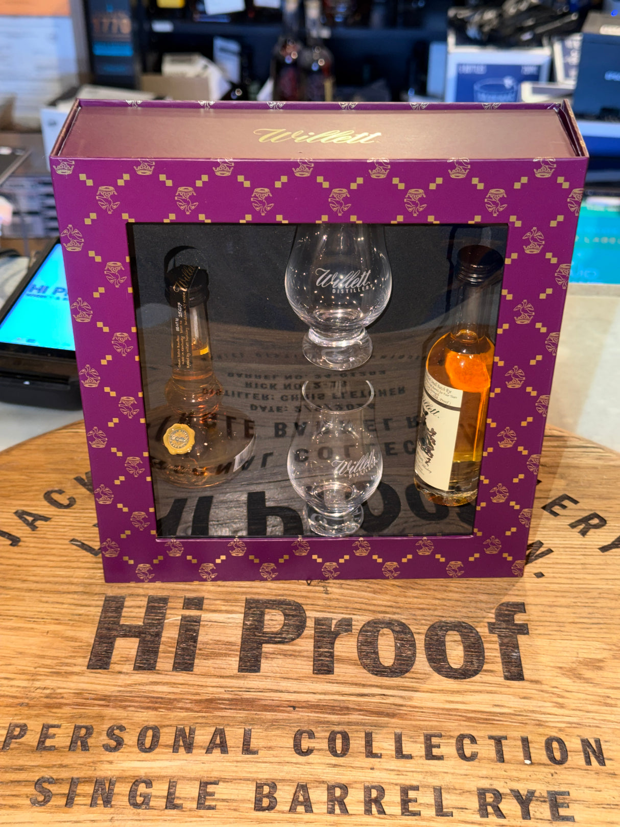 Willett Mini Bourbon & Rye 2x50mL with 2 Glass Gift Pack