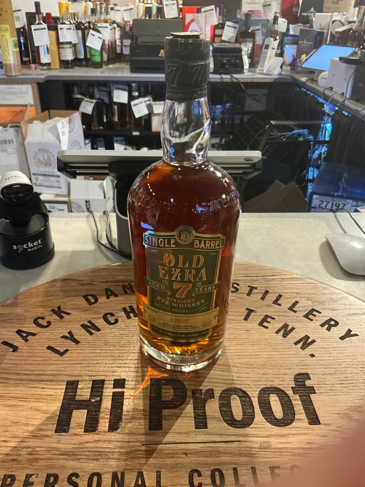 EZRA BROOKS RYE 7 YEAR 114 PROOF HI PROOF PICK 750mL