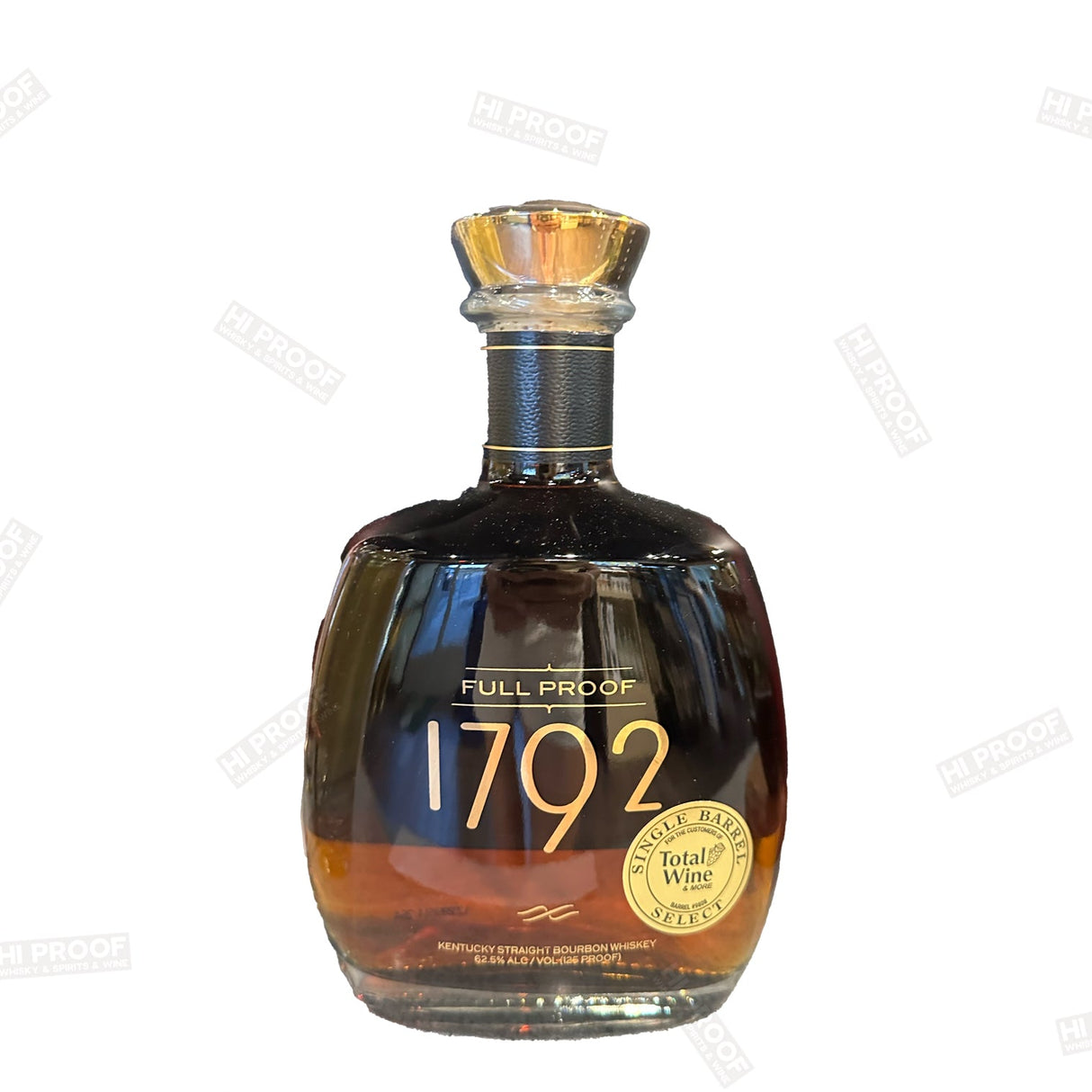 1792 Full Proof Barrel #9808 750ml bourbon whiskey bottle on white background