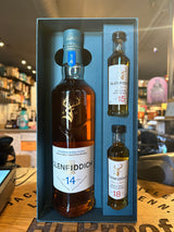Glenfiddich Bourbon Barrel Reserve 14 Year Old Single Malt Scotch Whisky 750ml with 15 year 50ml & 18 year 50ml Gift Pack