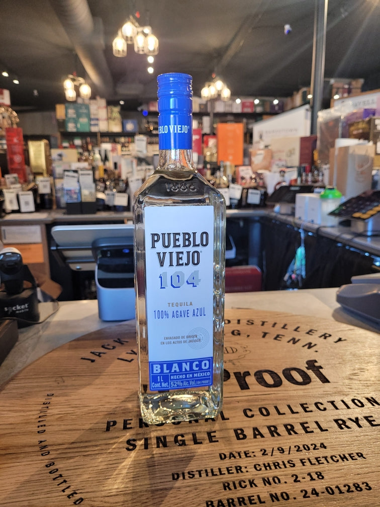 Pueblo Viejo Blanco Tequila 104 Proof 1L