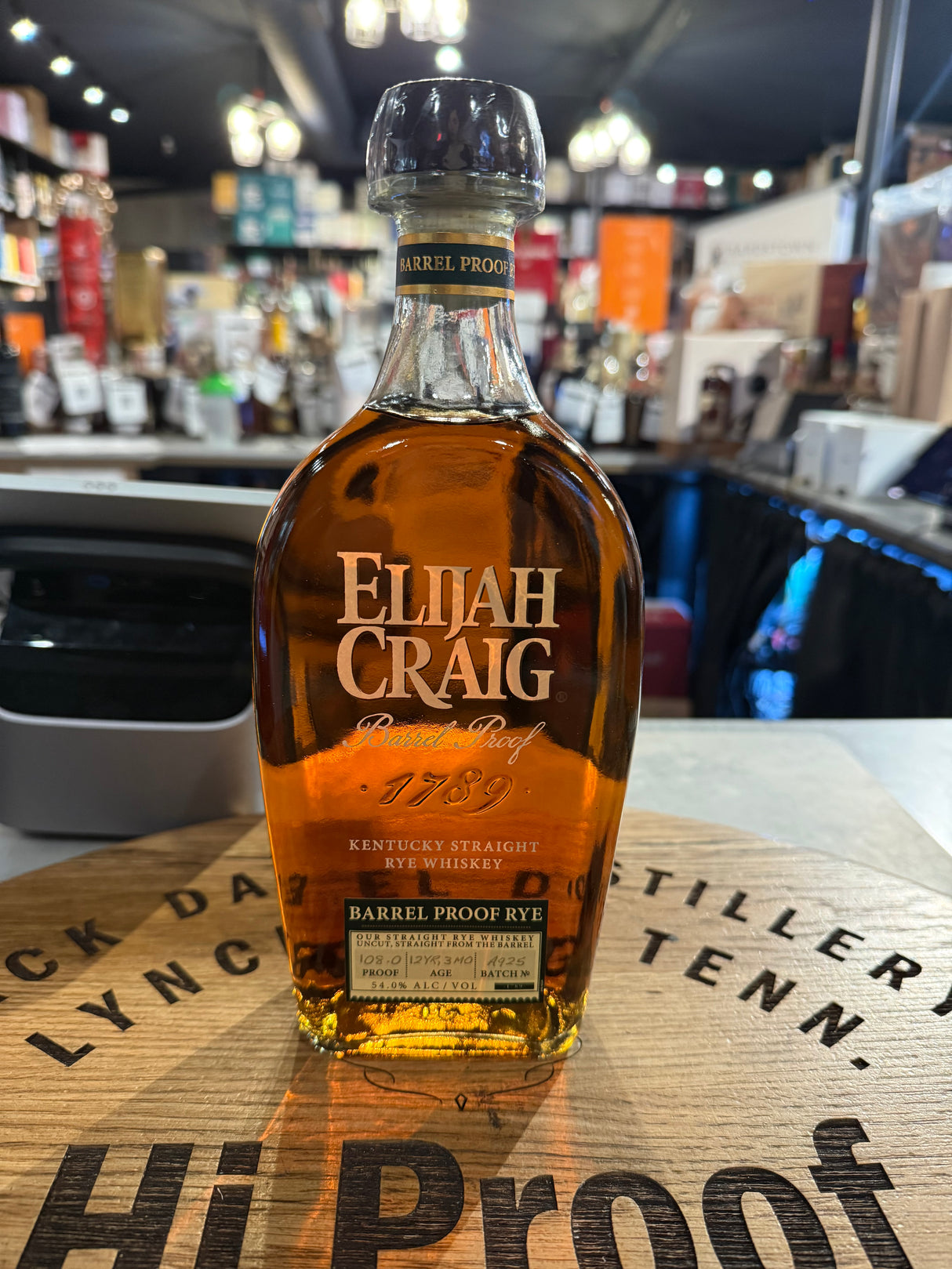 Elijah Craig Barrel Proof RYE Batch A925 108 Proof 750ml