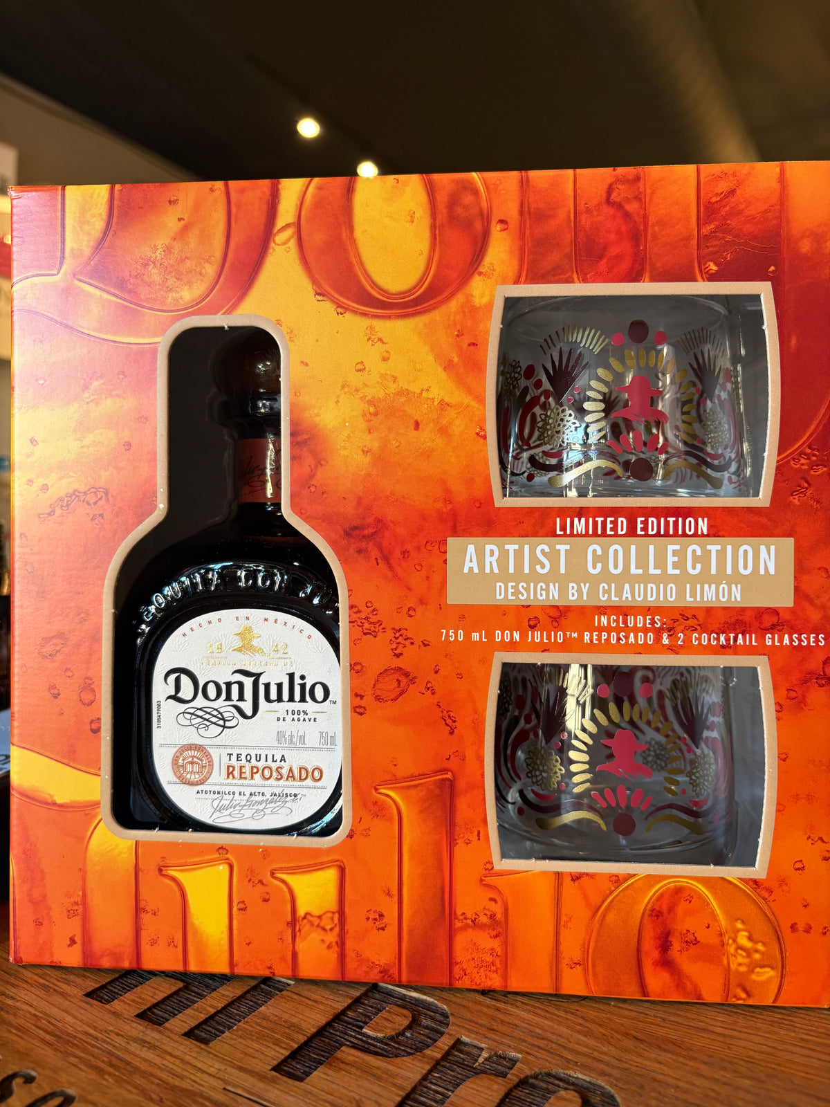 Don Julio Reposado Tequila 80 Proof with 2 Glasses 750ml Gift Set