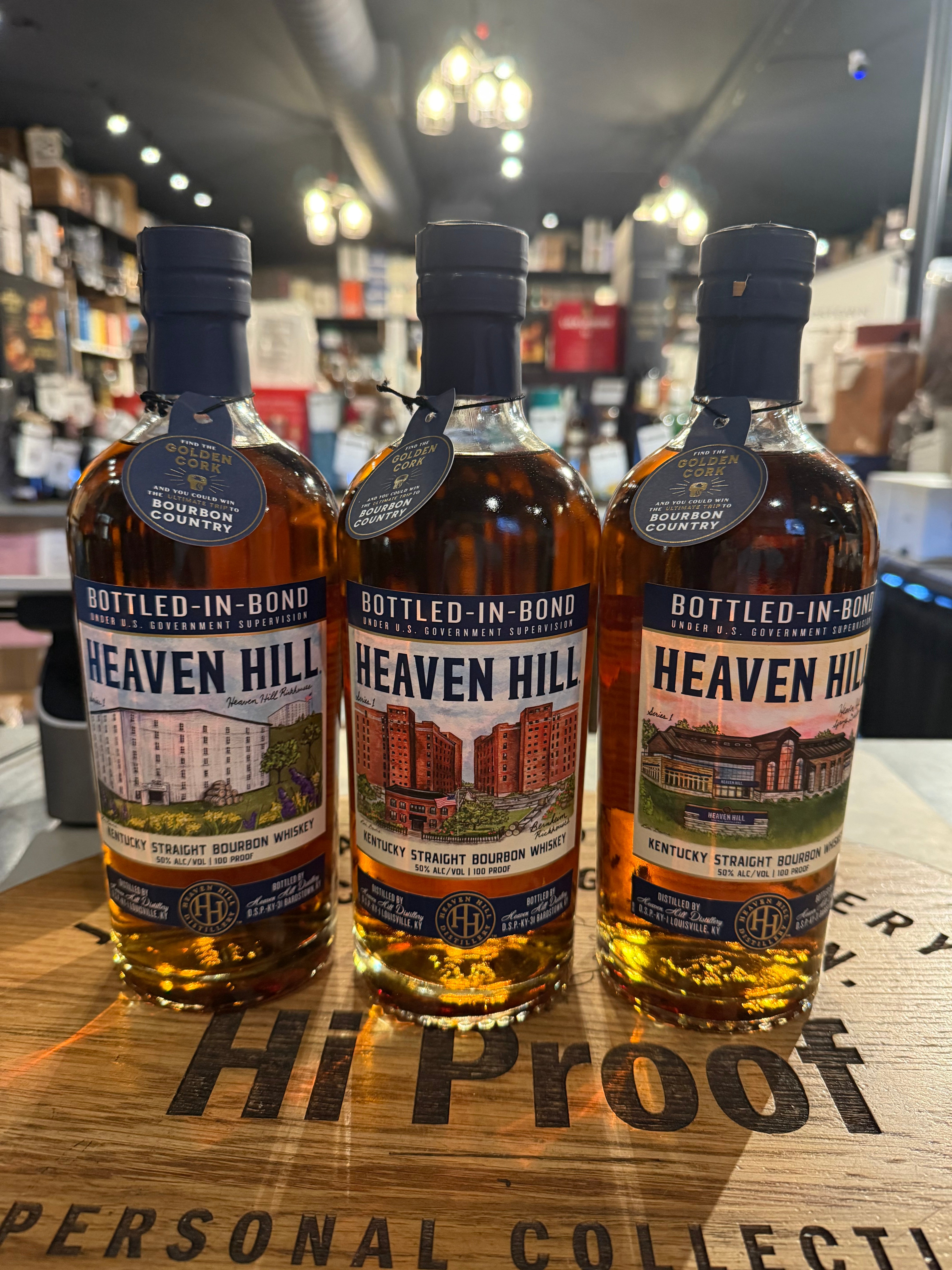 Heaven Hill 7 Year Bottled-in-Bond Artist Collection 3 Bottle Set