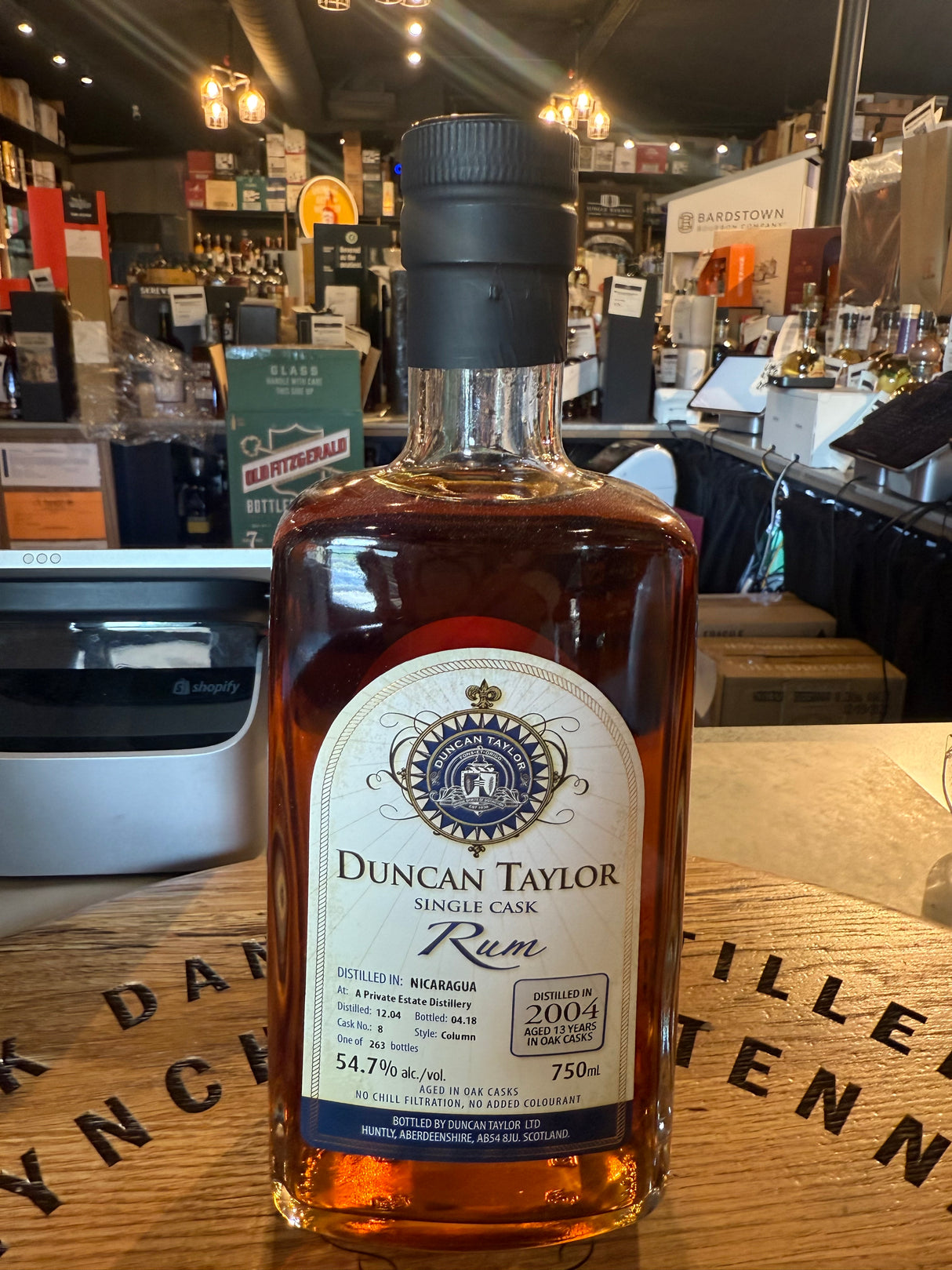 Duncan Taylor Rum Rum Nicaragua 2004 13years cask 8 54.7% Alc 750mL