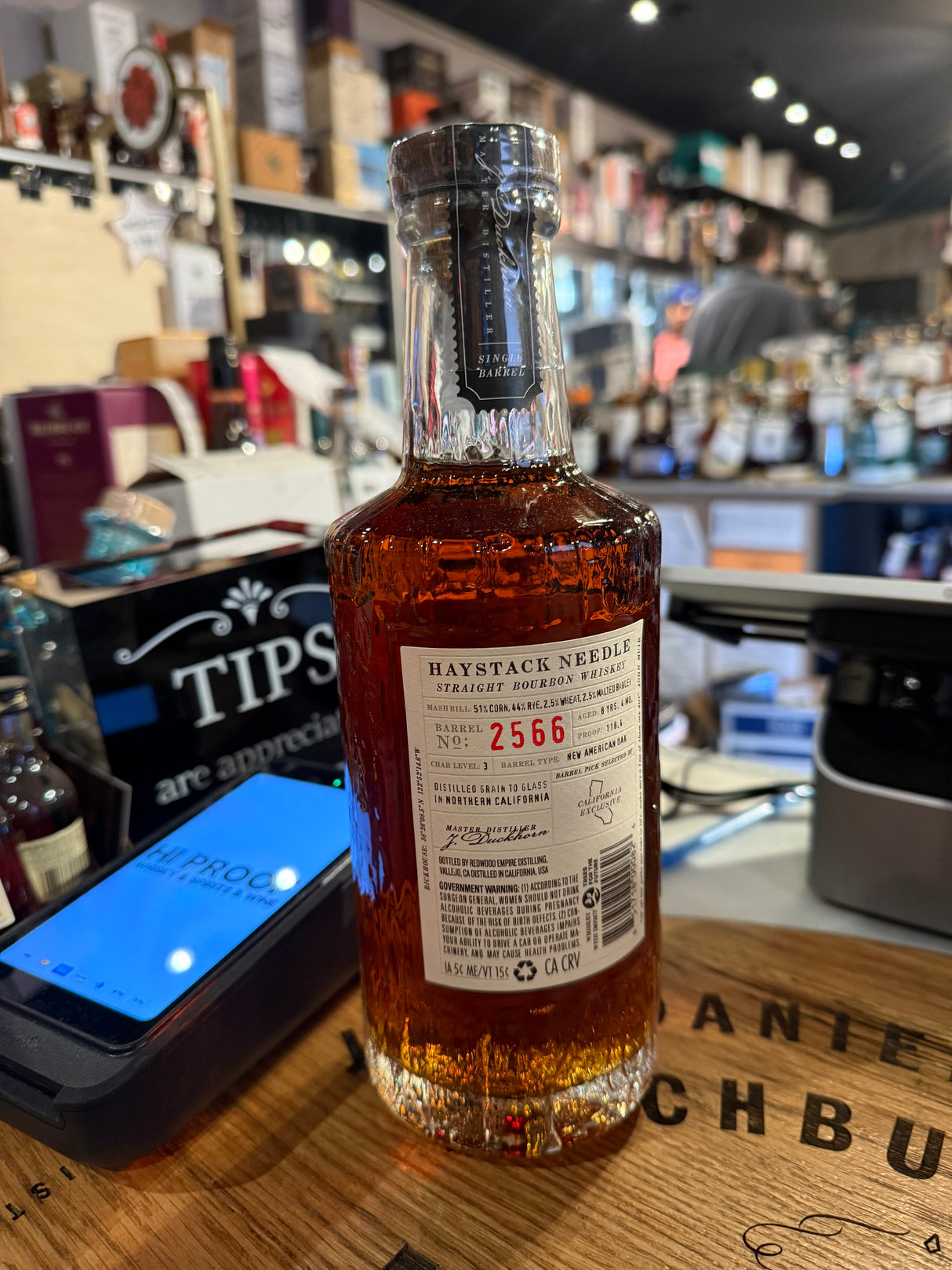 Redwood Empire 8 Year Old "Haystack" #2566 118.4 Proof Straight Bourbon Whisky 750mL