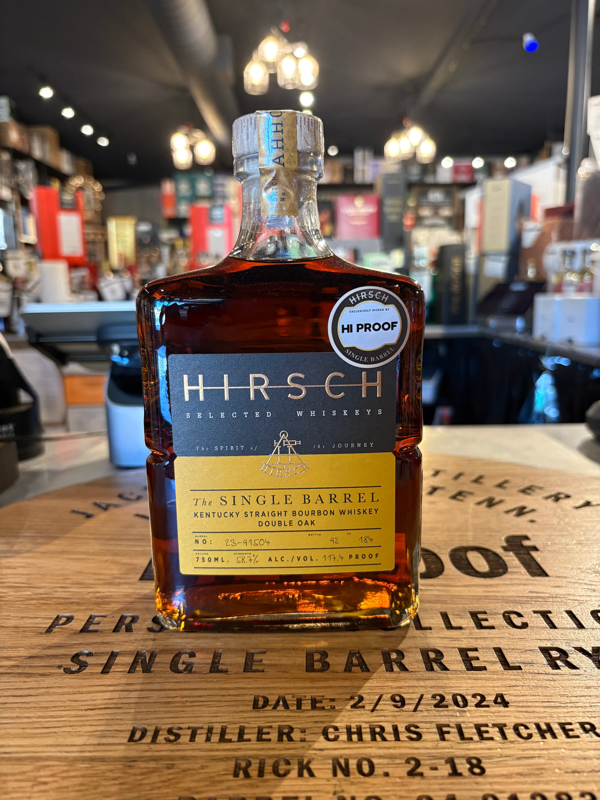 Hirsch Double Oak 117.4 Proof Hi Proof Store Pick 750mL