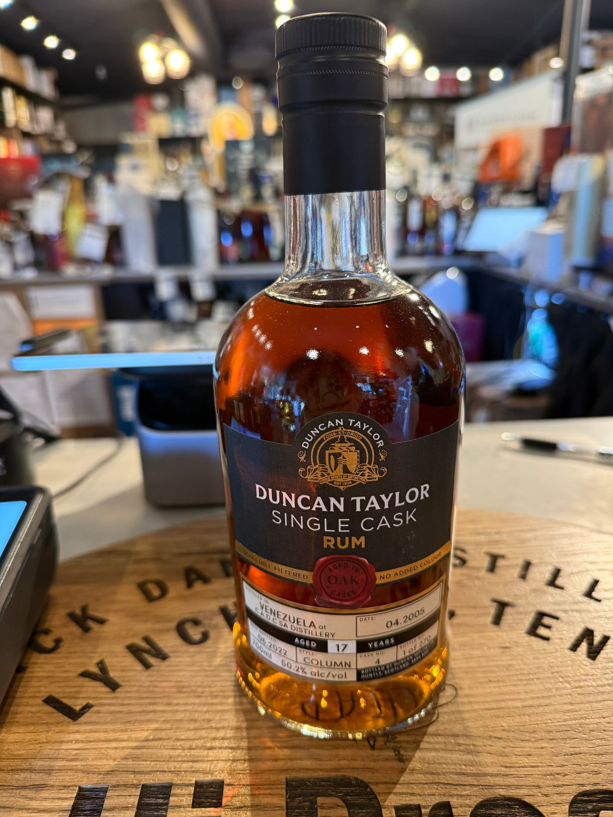Duncan Taylor Rum  C.A.D.C SA 2005 17 years cask #4 50.2% Alc 750mL