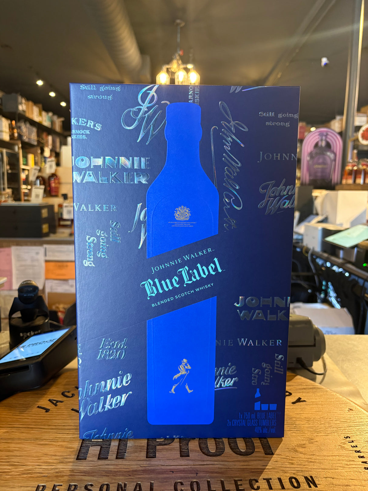 Johnnie Walker Blue Label Crystal Glass Gift Pack 750ml