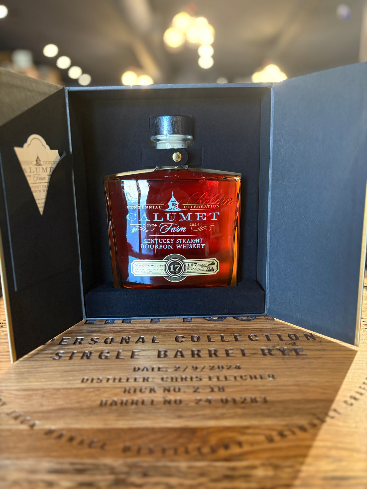 Calumet Farm 17-Year Bourbon Glass Decanter 117 Proof  (750 ml)