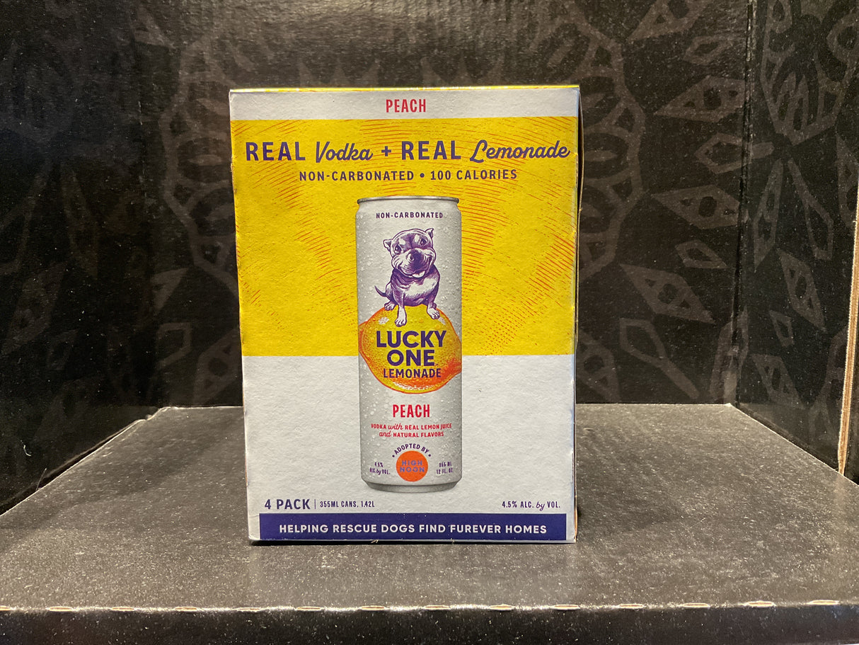 Lucky One Vodka Peach Lemonade 12oz - 4 Pk