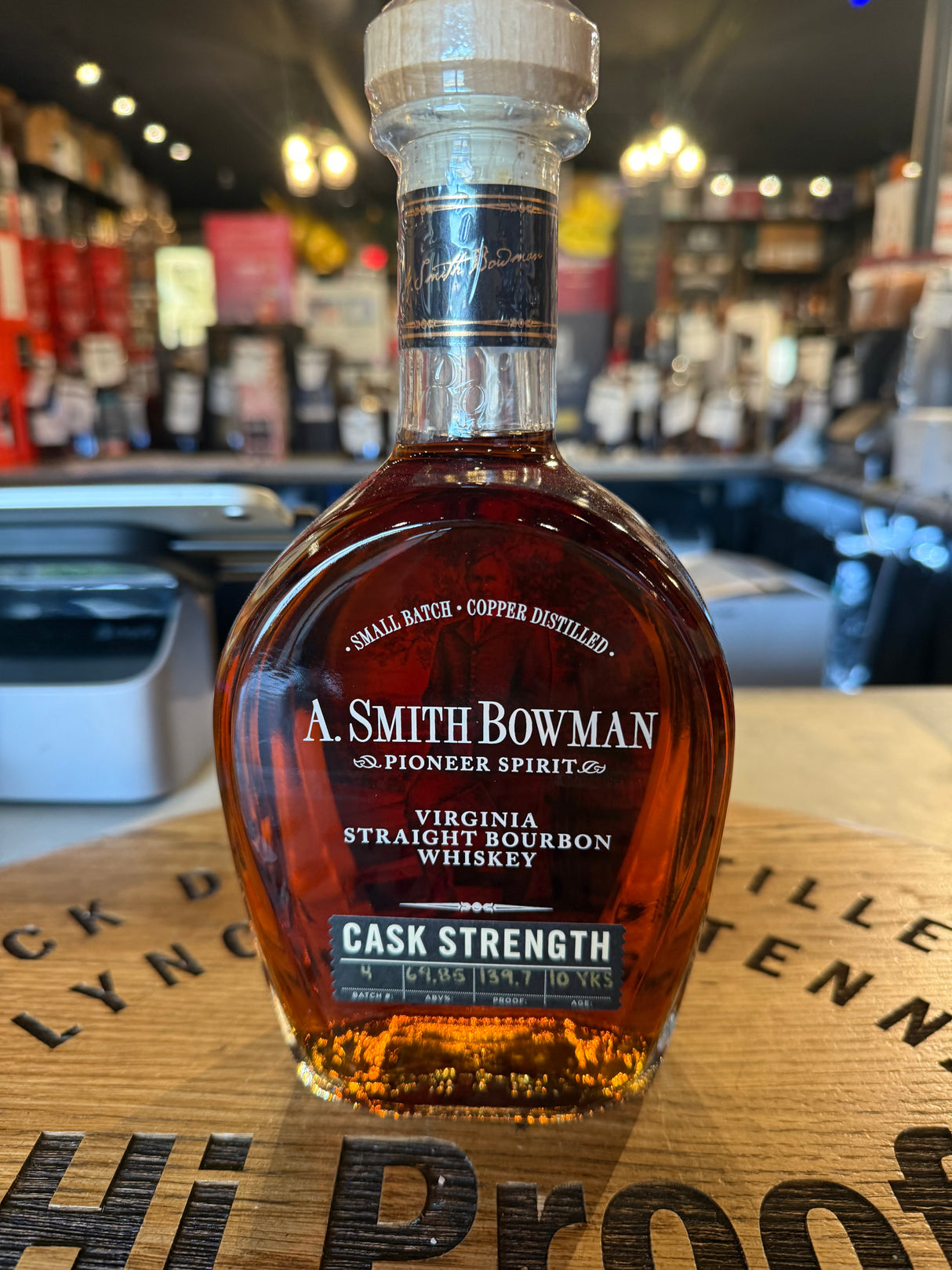 A. Smith Bowman Straight Bourbon Cask Strength 10 Year 139.7 Proof Batch #4 750mL