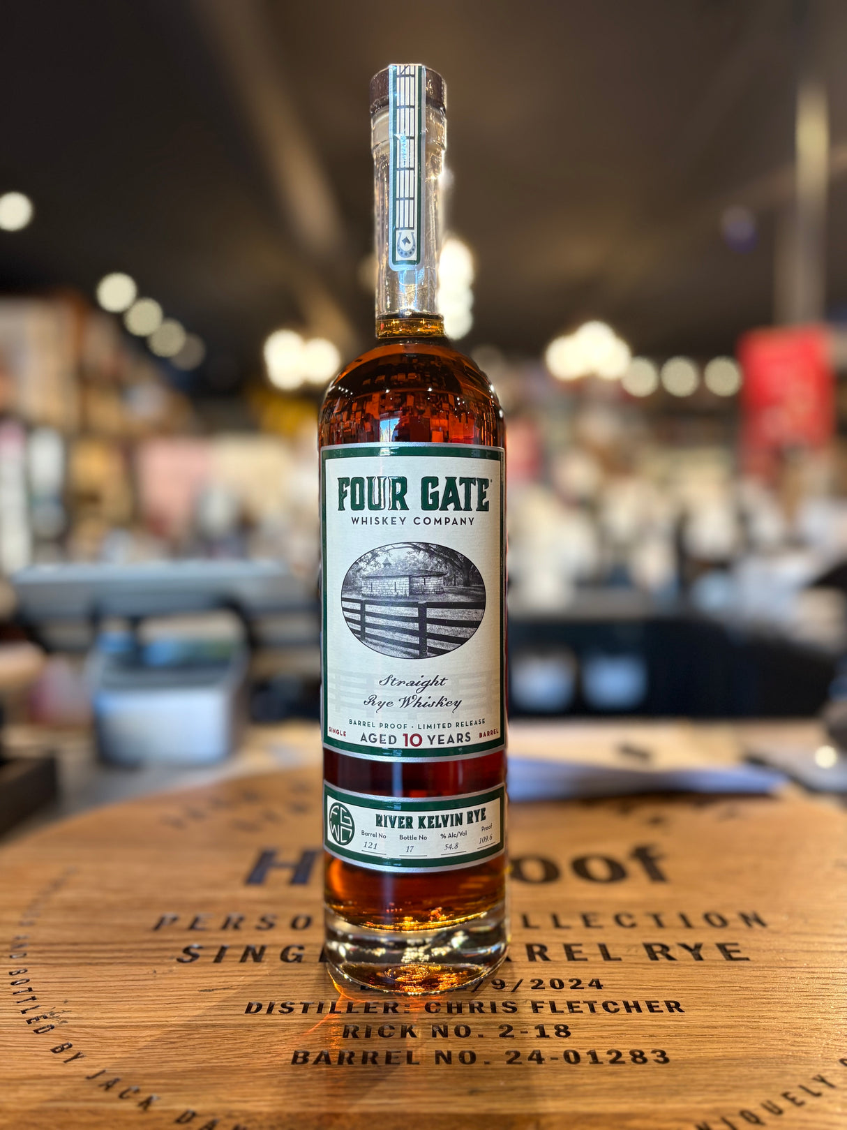 Four Gate River Kelvin 10 Years Single Barrel Straight Rye Whisky 750m