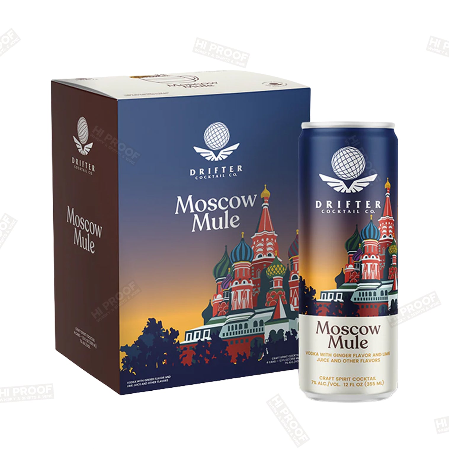 Drifter Cocktail Co. Moscow Mule RTD 12oz x 4pk – Hi Proof