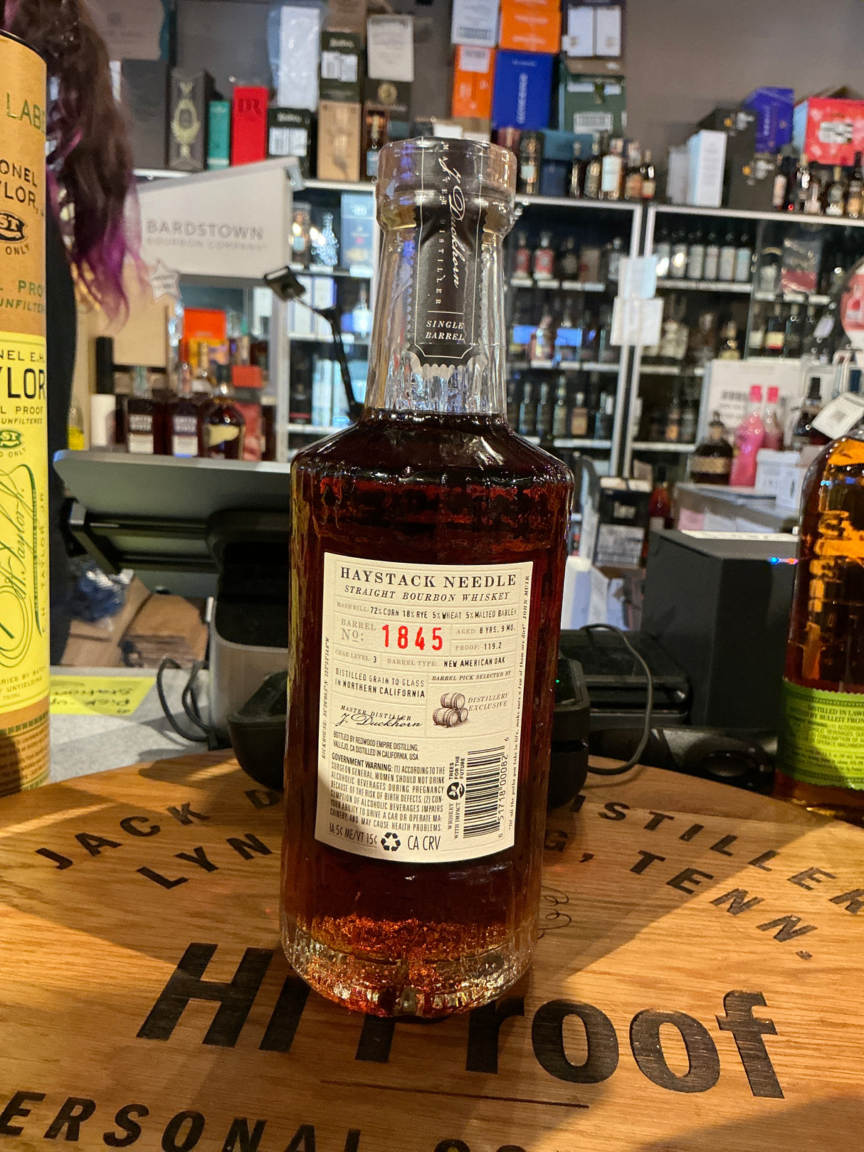 Redwood Empire 8 Year Old "Haystack" #1845 119.2 Proof  Straight Bourbon Whisky 750mL