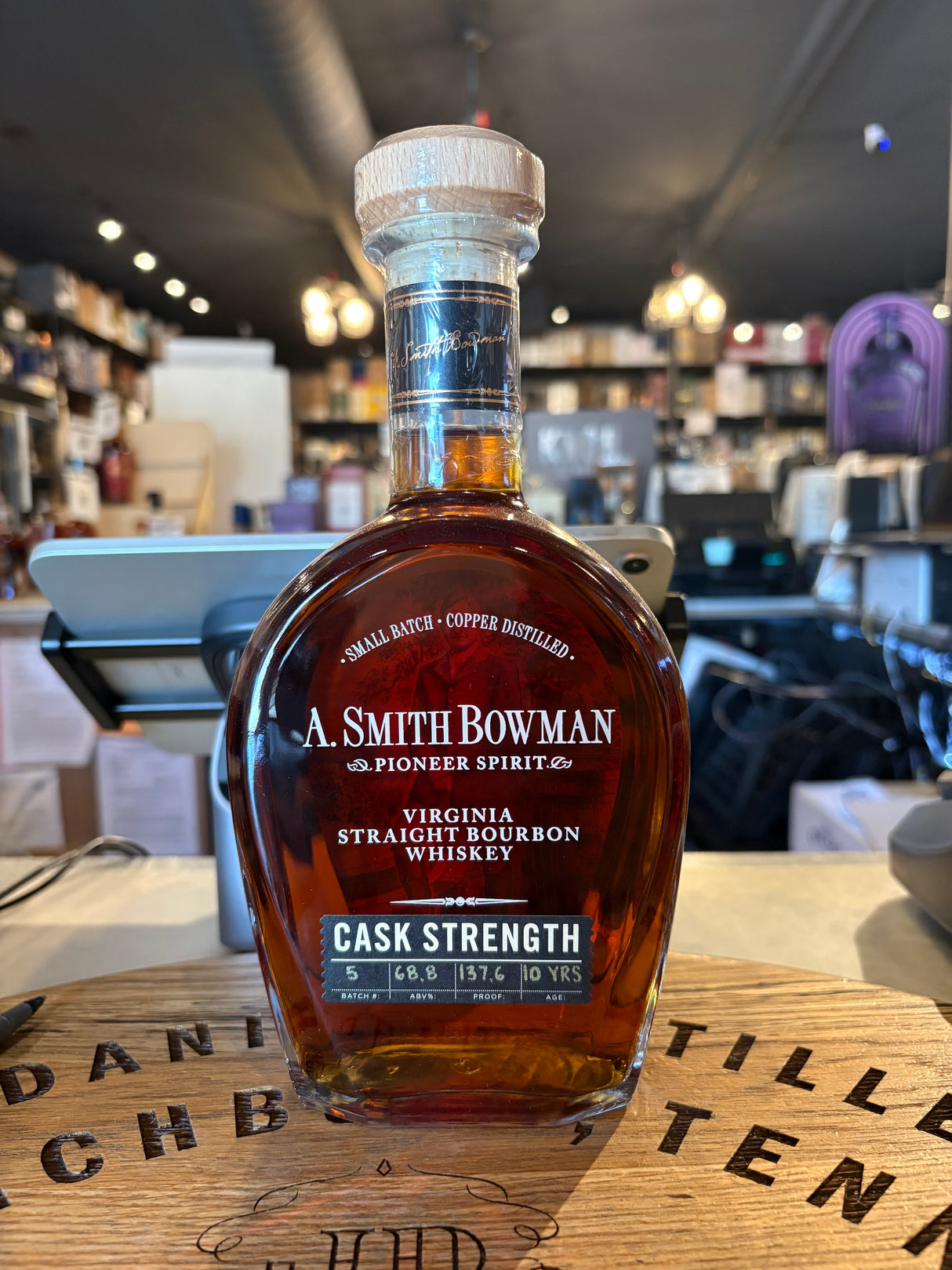 A. Smith Bowman Straight Bourbon Cask Strength 10 Year 137.6 Proof Batch 5