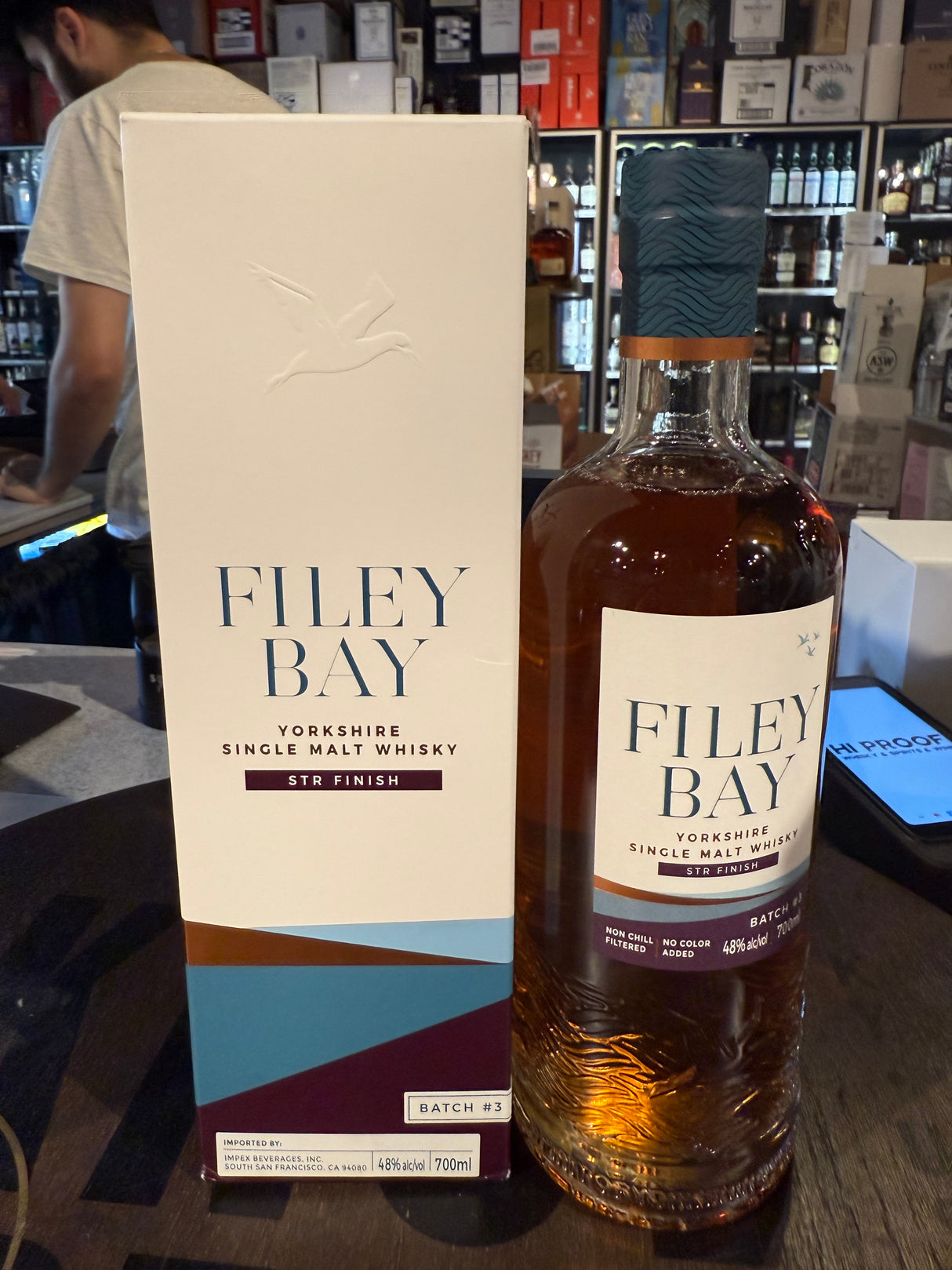Filey Bay Yorkshire STR Finish Single Malt Whisky 48% Alc  700ml