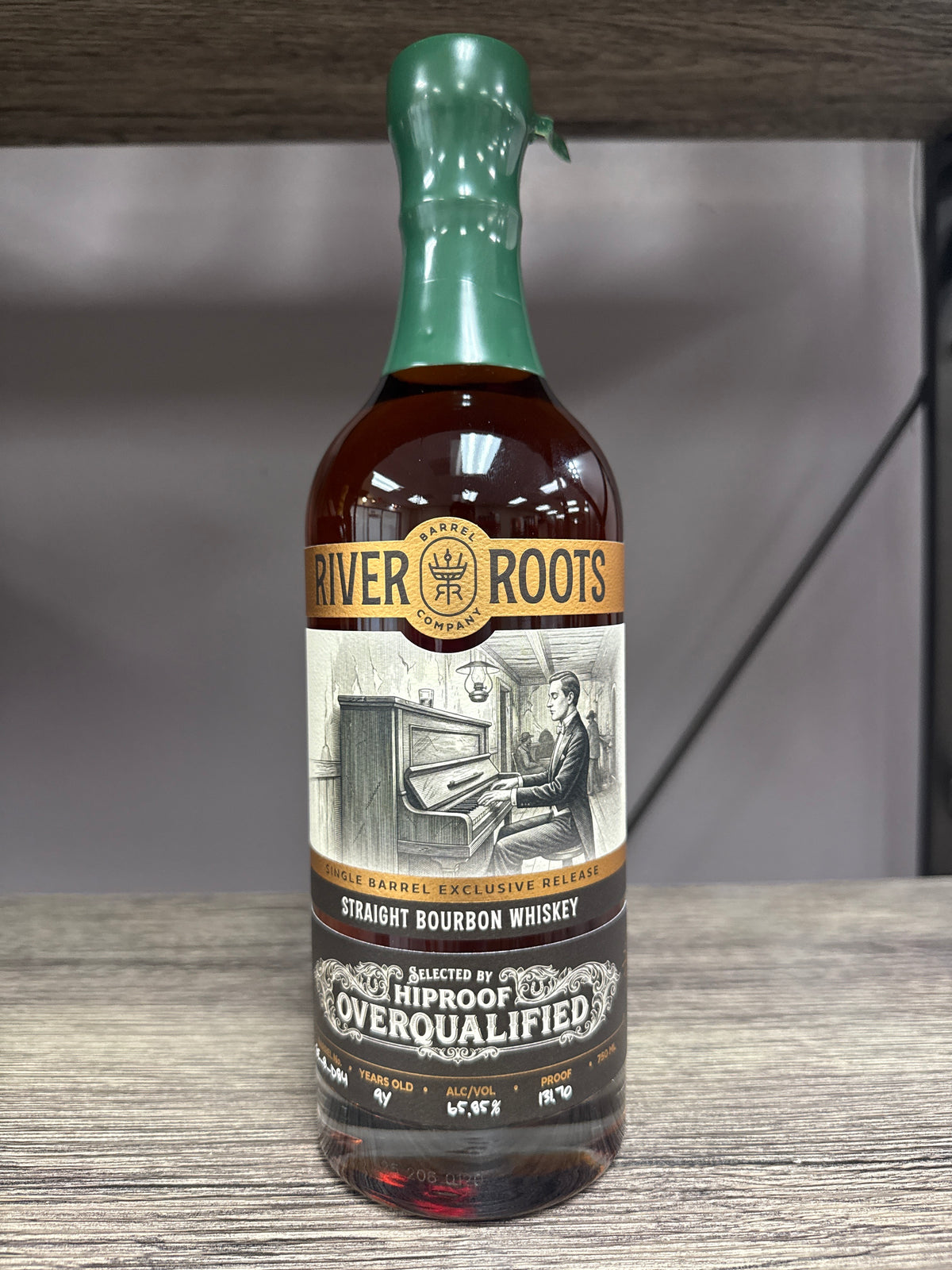River Roots Kentucky Bourbon Single Barrel "Overqualified"  9 years 131.70 proof