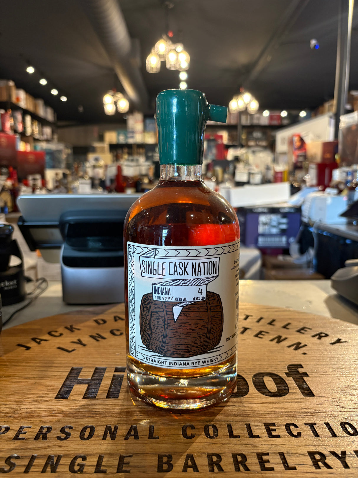 The Single Cask Nation Indiana MGP 4 Year Straight Rye Whisk 57.9 % Alc 750mL