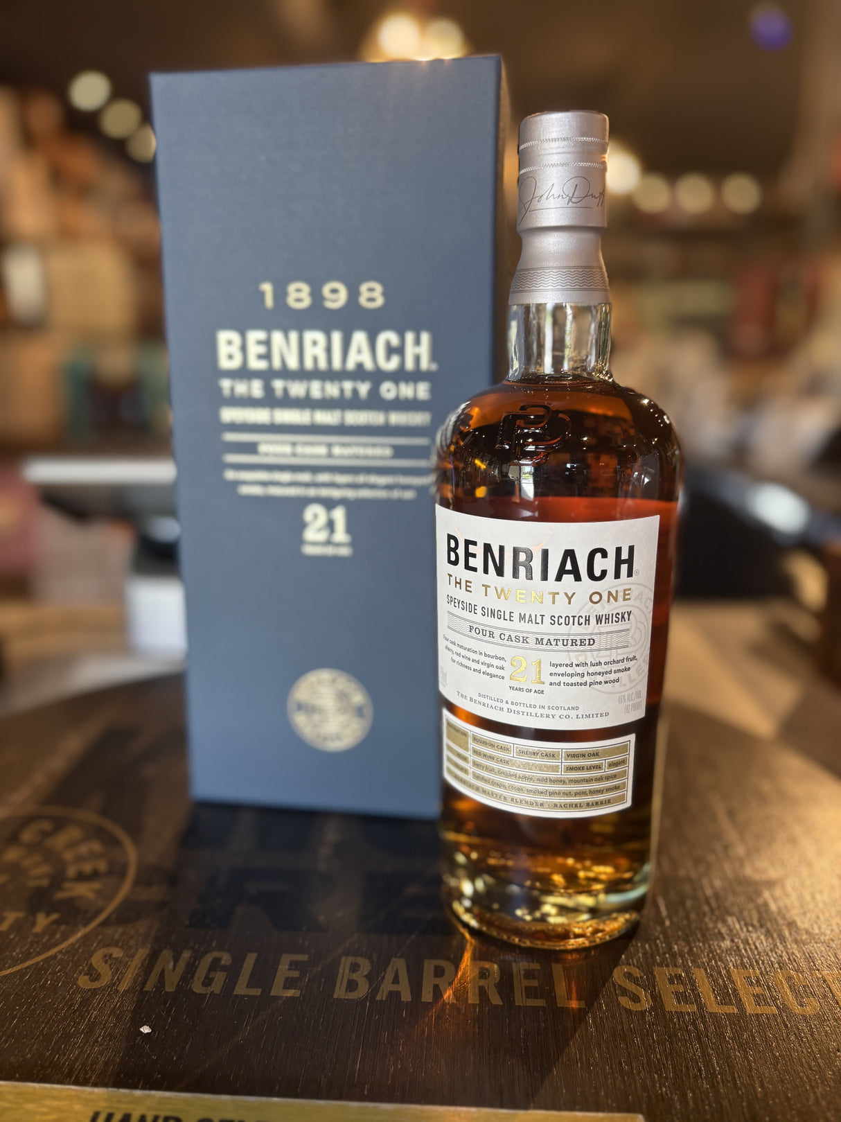 Benriach 21 Year Old (NEW LABEL) Single Malt Scotch Whiskey 750ml