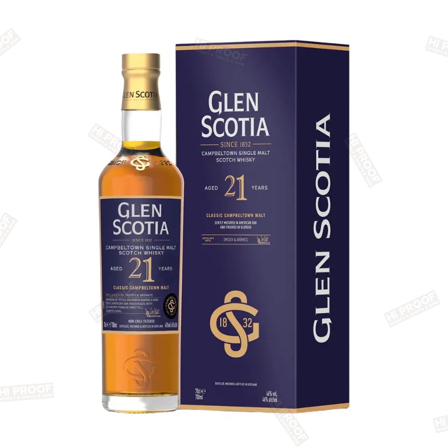 Glen Scotia 21 Year Old Single Malt Scotch Whisky 750ml – Hi Proof