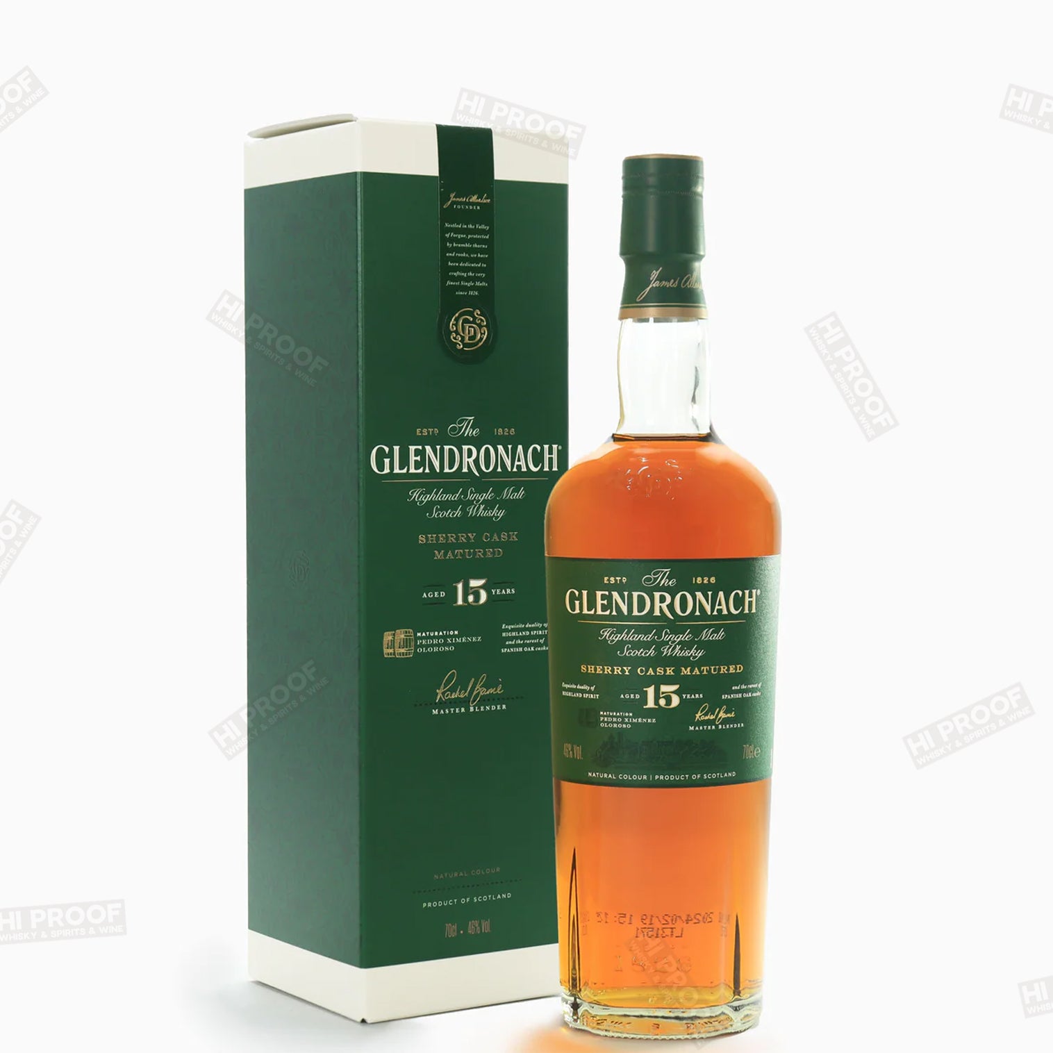 Glendronach 15 Year Old Sherry Cask 700ml (New Design) – Hi Proof