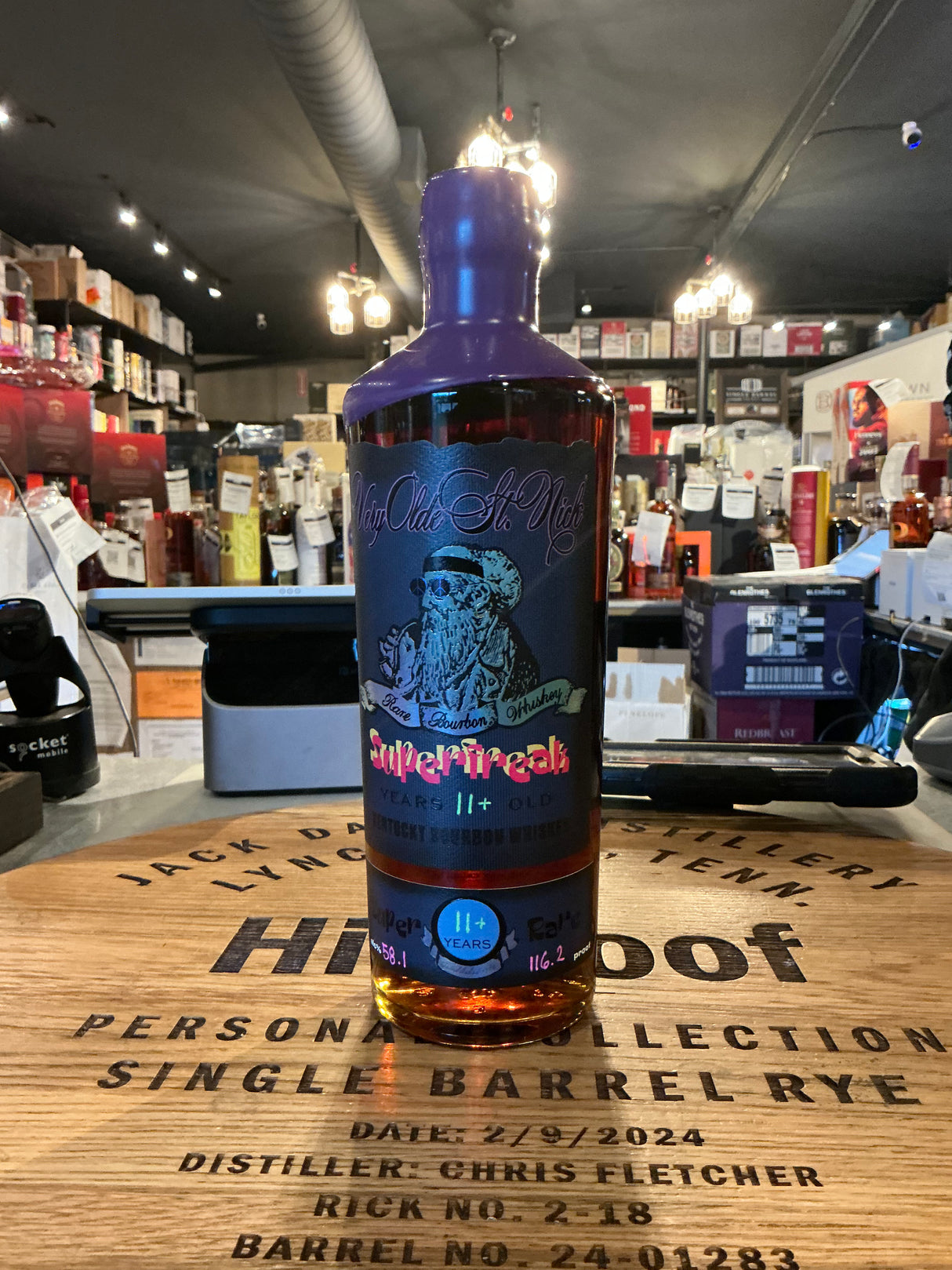 Very Olde St. Nick "Super Freak" 116.2 Proof  Bourbon Whiskey 750ml