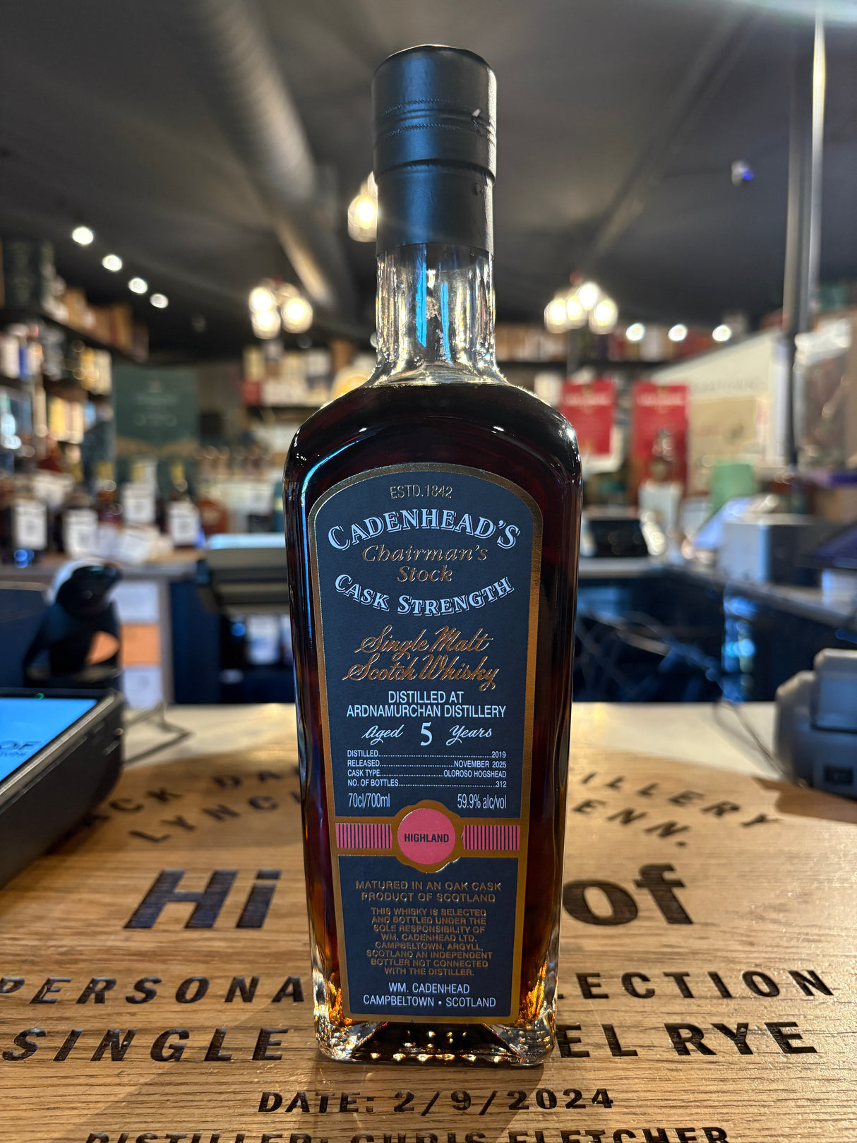 Cadenhead's 2019 Chairman's Stock Ardnamurchan 5Years 700mL