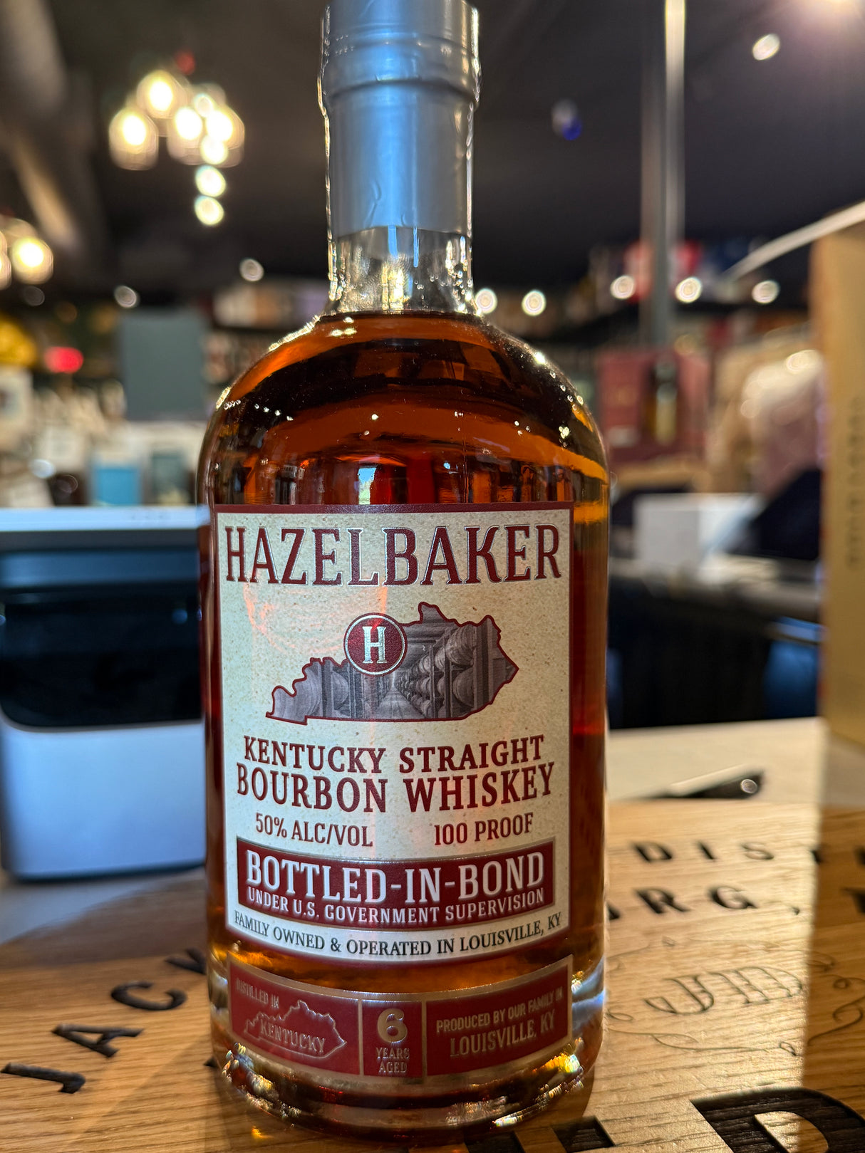 Hazelbaker Bottled in Bond 6 Year Kentucky Bourbon