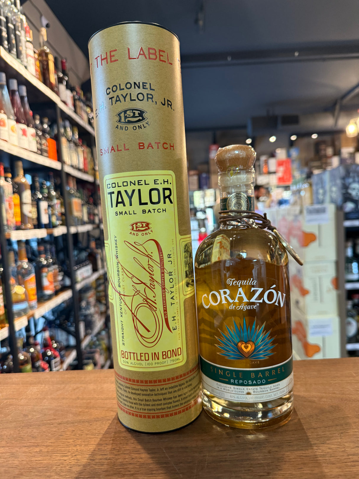 FATHER'S DAY SPECIAL ! E.H TAYLOR SMALL BATCH  + CORAZON SINGLE BARREL REPO BUFFALO TRACE BARREL BUNDLE (STORE PICKUP ONLY) Limit 1
