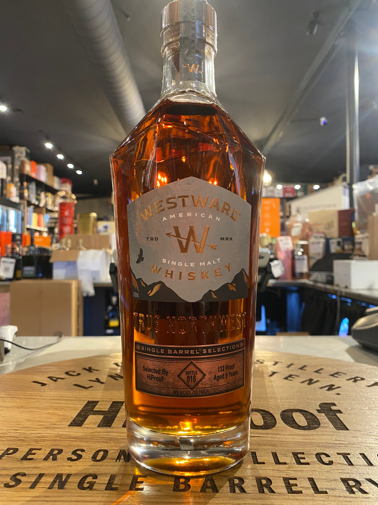 Westward American Single Malt Whiskey Single Barrel Selection cask strength 132 PROOF 9 YEARS