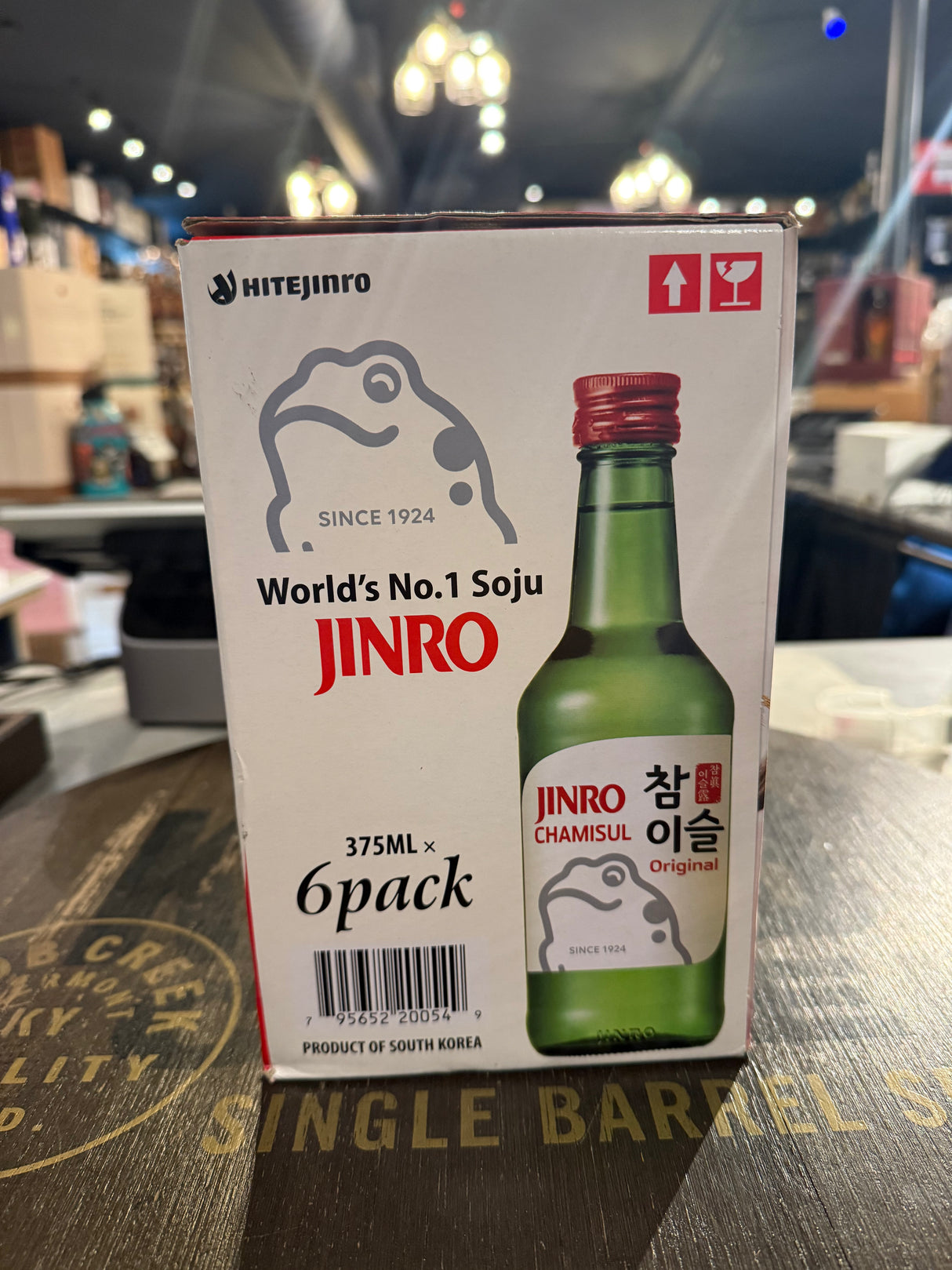JINRO SOJU CHAMISUL ORIGINAL (6Pack) 40.2Proof 참이슬 오리지널 소주 375ml